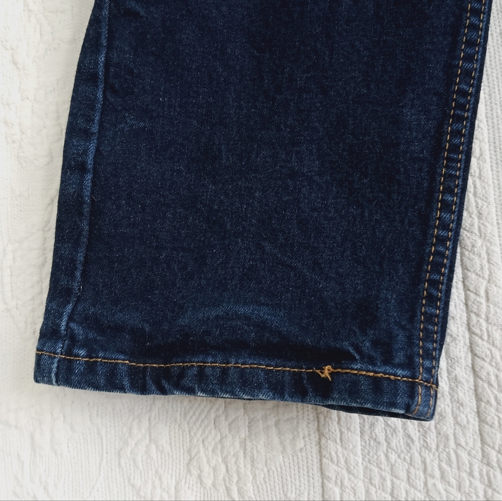 Levi Straiss Dark Blue Classic Straight Leg Jeans 34x32 Western Stylish Basics - Picture 4 of 10